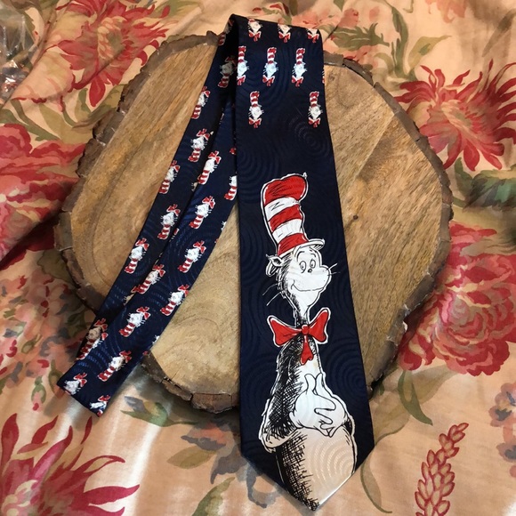 DR SEUSS The Cat In The Hat men’s SILK Tie NEW - Picture 2 of 14